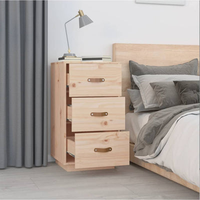 Bedside Cabinets 2 pcs 40x40x75 cm Solid Wood Pine Payday Deals