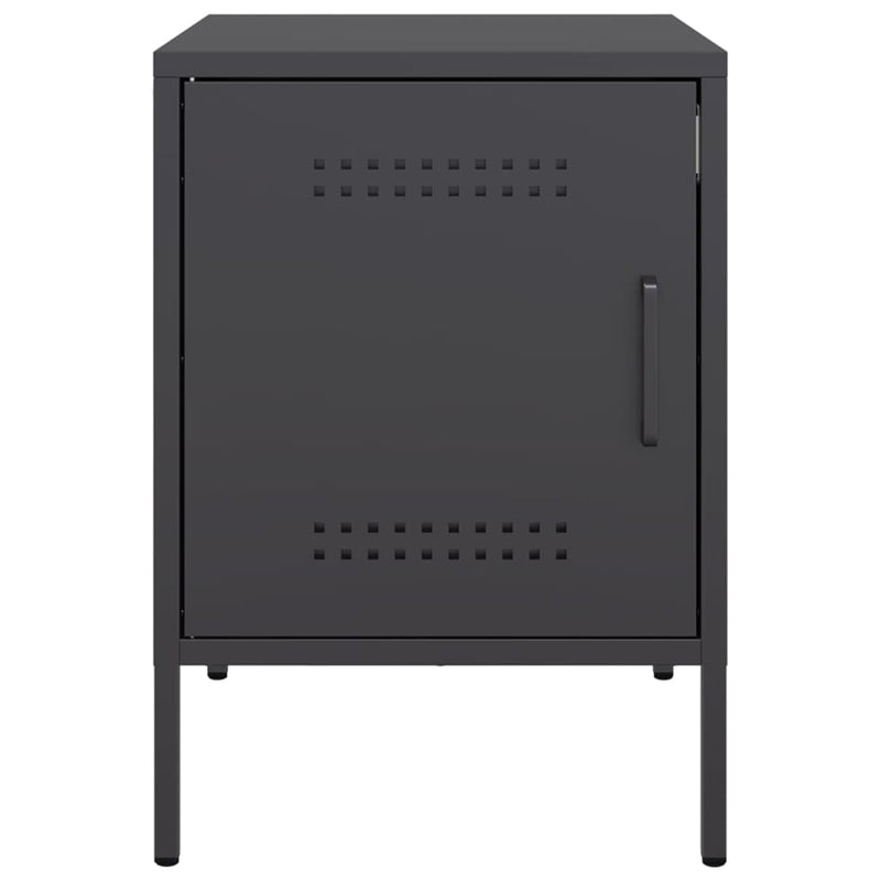 Bedside Cabinets 2 pcs Black 36x39x50.5 cm Steel Payday Deals