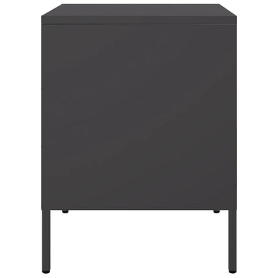 Bedside Cabinets 2 pcs Black 36x39x50.5 cm Steel Payday Deals