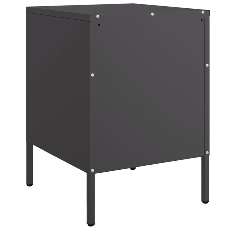Bedside Cabinets 2 pcs Black 36x39x50.5 cm Steel Payday Deals