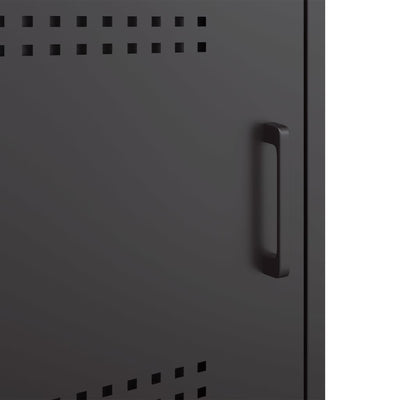 Bedside Cabinets 2 pcs Black 36x39x50.5 cm Steel Payday Deals