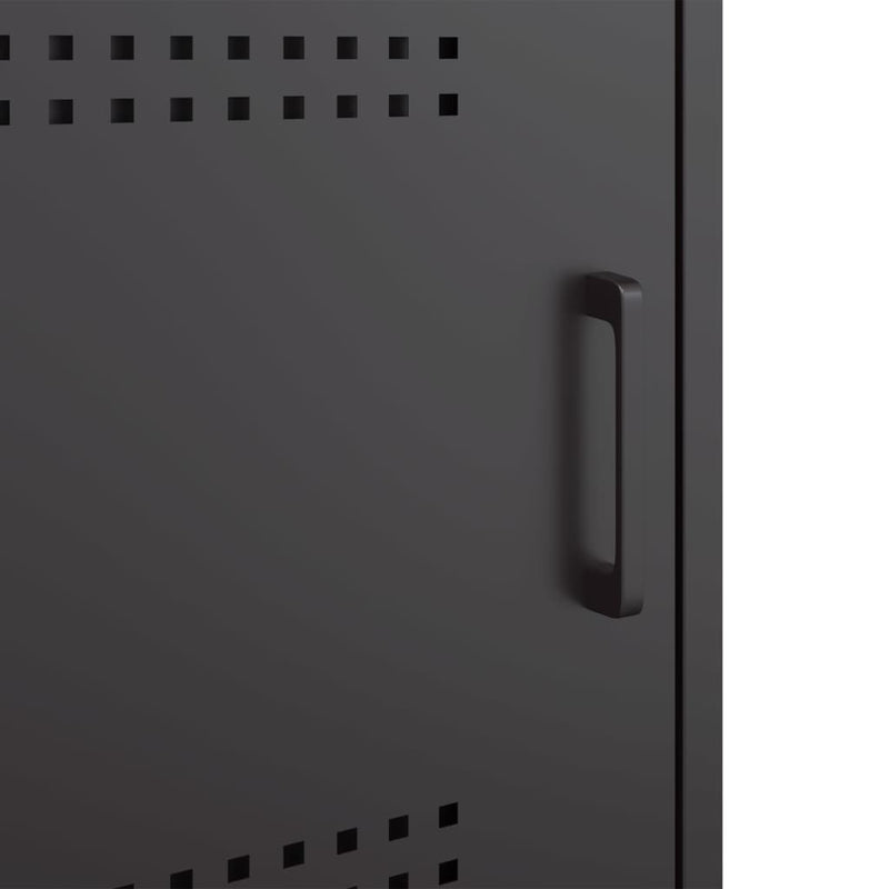 Bedside Cabinets 2 pcs Black 36x39x50.5 cm Steel Payday Deals