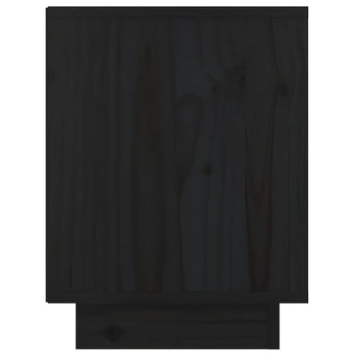 Bedside Cabinets 2 pcs Black 40x30x40 cm Solid Wood Pine Payday Deals