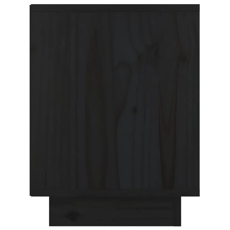 Bedside Cabinets 2 pcs Black 40x30x40 cm Solid Wood Pine Payday Deals