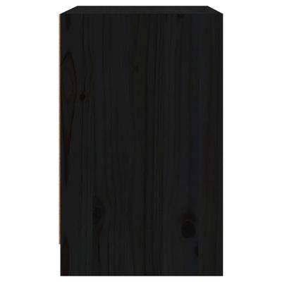 Bedside Cabinets 2 pcs Black 40x31x50 cm Solid Pinewood Payday Deals