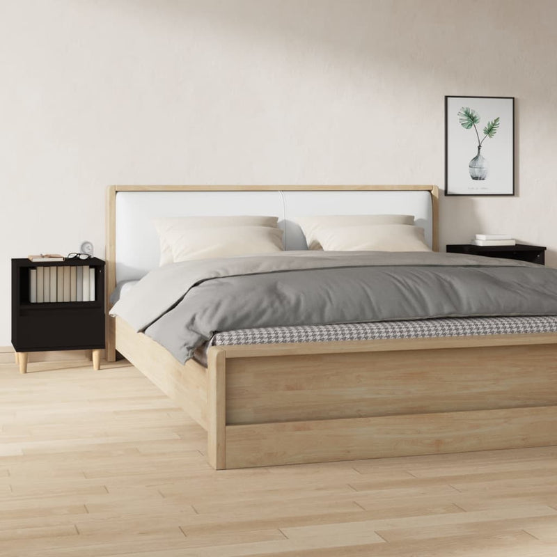 Bedside Cabinets 2 pcs Black 40x35x50 cm Payday Deals