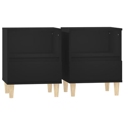 Bedside Cabinets 2 pcs Black 40x35x50 cm Payday Deals