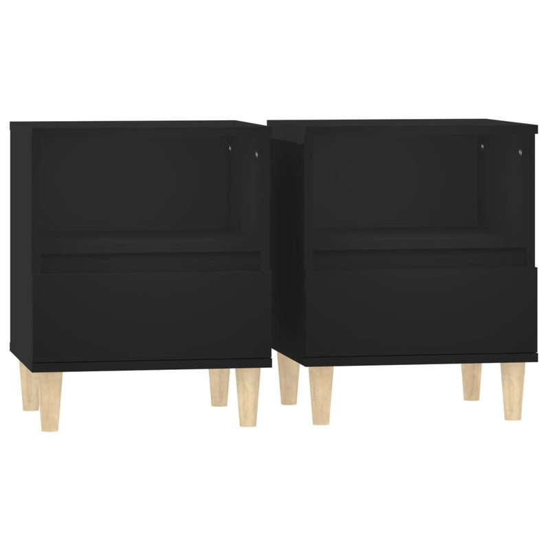 Bedside Cabinets 2 pcs Black 40x35x50 cm Payday Deals