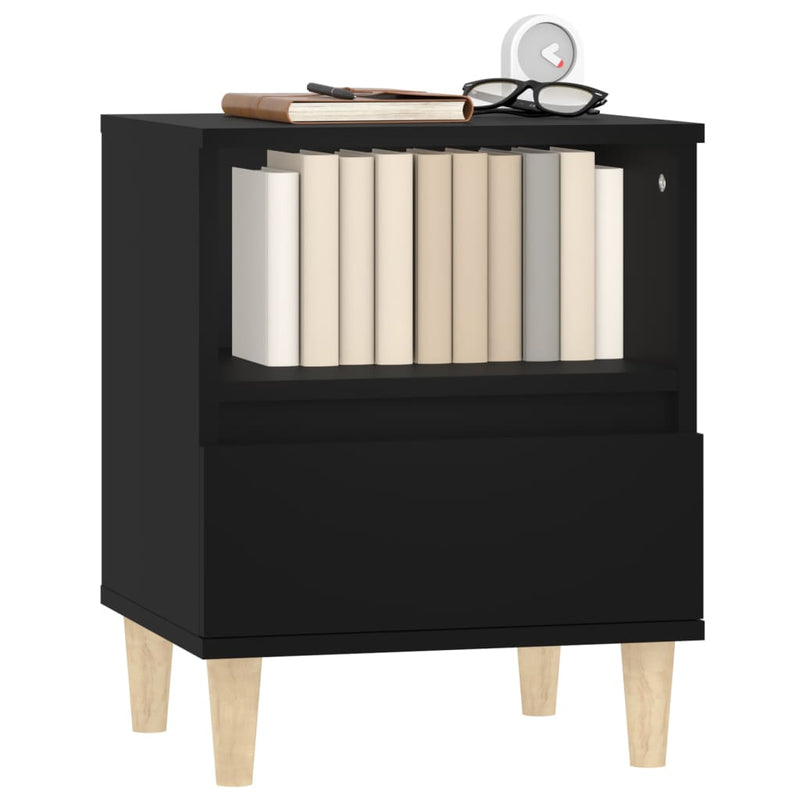 Bedside Cabinets 2 pcs Black 40x35x50 cm Payday Deals