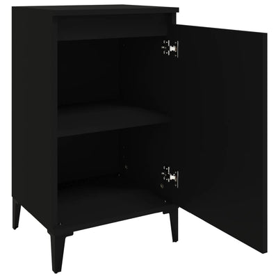 Bedside Cabinets 2 pcs Black 40x35x70 cm Engineered Wood Payday Deals