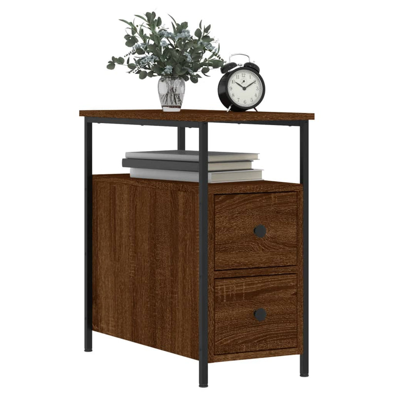 Bedside Cabinets 2 pcs Brown Oak 30x60x60 cm Engineered Wood Payday Deals