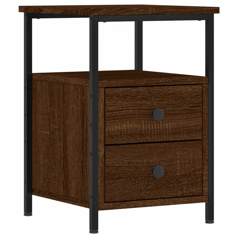 Bedside Cabinets 2 pcs Brown Oak 34x35.5x50 cm Engineered Wood Payday Deals