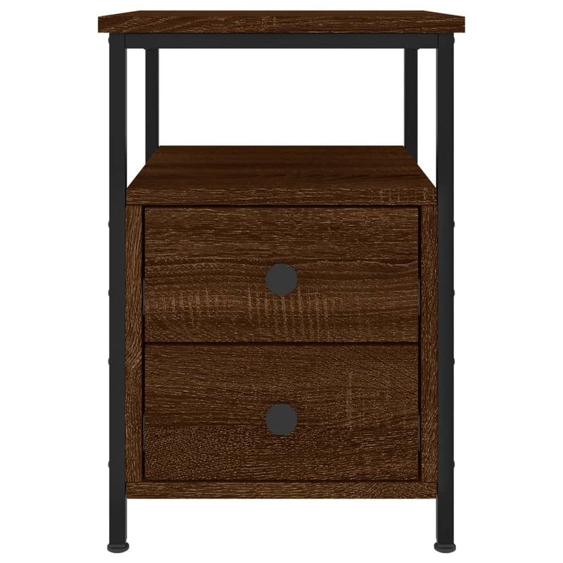 Bedside Cabinets 2 pcs Brown Oak 34x35.5x50 cm Engineered Wood Payday Deals