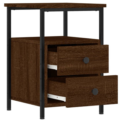 Bedside Cabinets 2 pcs Brown Oak 34x35.5x50 cm Engineered Wood Payday Deals