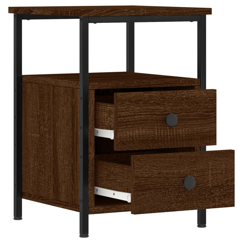 Bedside Cabinets 2 pcs Brown Oak 34x35.5x50 cm Engineered Wood Payday Deals