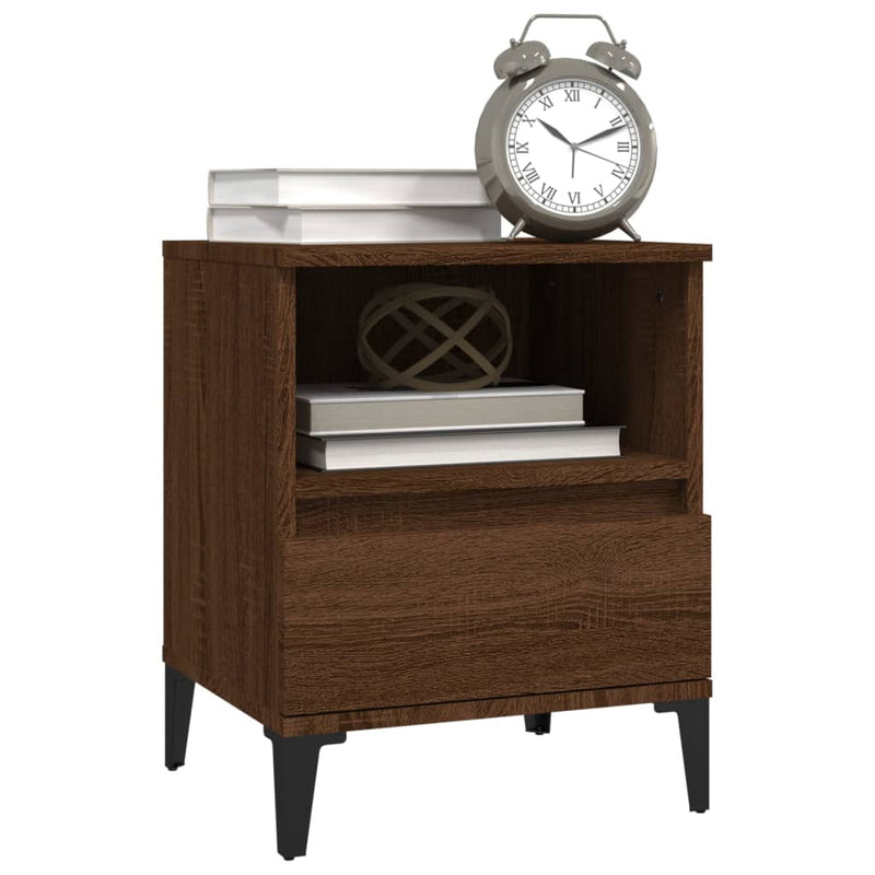 Bedside Cabinets 2 pcs Brown Oak 40x35x50 cm Payday Deals