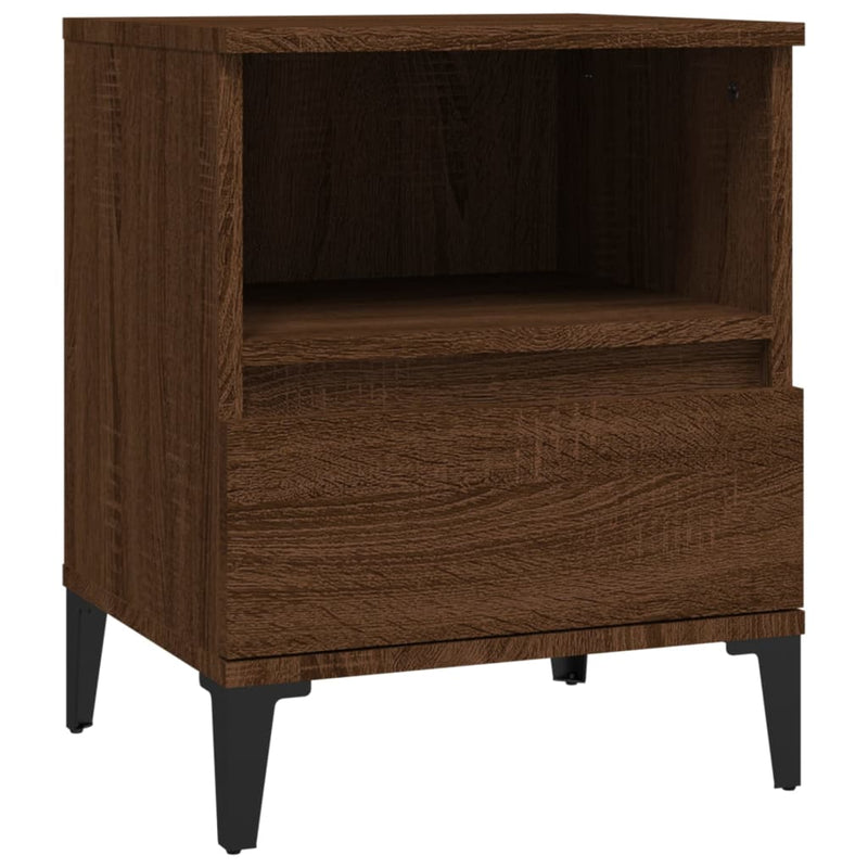 Bedside Cabinets 2 pcs Brown Oak 40x35x50 cm Payday Deals