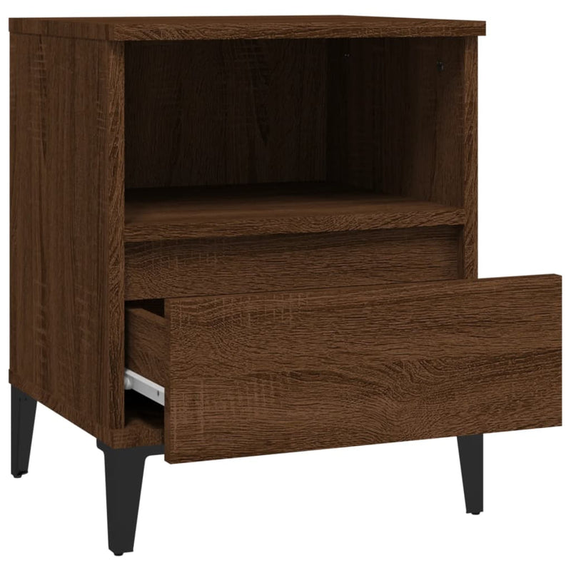 Bedside Cabinets 2 pcs Brown Oak 40x35x50 cm Payday Deals