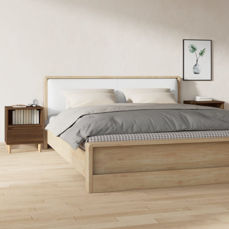 Bedside Cabinets 2 pcs Brown Oak 40x35x50 cm Payday Deals