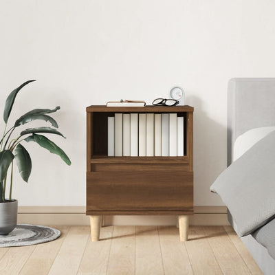 Bedside Cabinets 2 pcs Brown Oak 40x35x50 cm Payday Deals