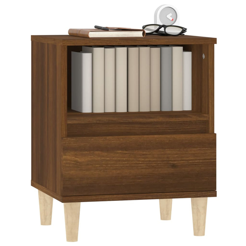 Bedside Cabinets 2 pcs Brown Oak 40x35x50 cm Payday Deals