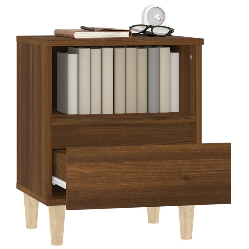 Bedside Cabinets 2 pcs Brown Oak 40x35x50 cm Payday Deals