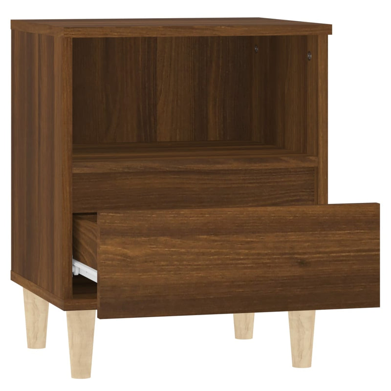 Bedside Cabinets 2 pcs Brown Oak 40x35x50 cm Payday Deals