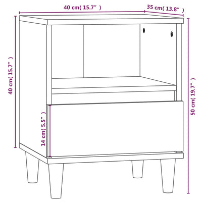 Bedside Cabinets 2 pcs Brown Oak 40x35x50 cm Payday Deals