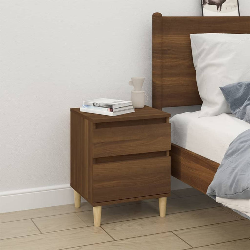 Bedside Cabinets 2 pcs Brown Oak 40x35x50 cm Payday Deals