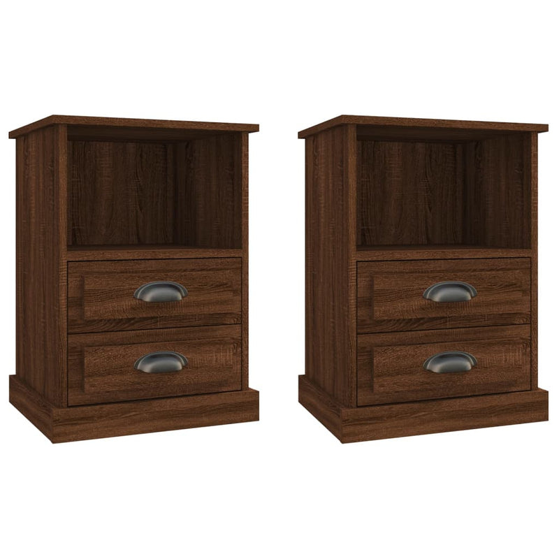 Bedside Cabinets 2 pcs Brown Oak 43x36x60 cm Payday Deals