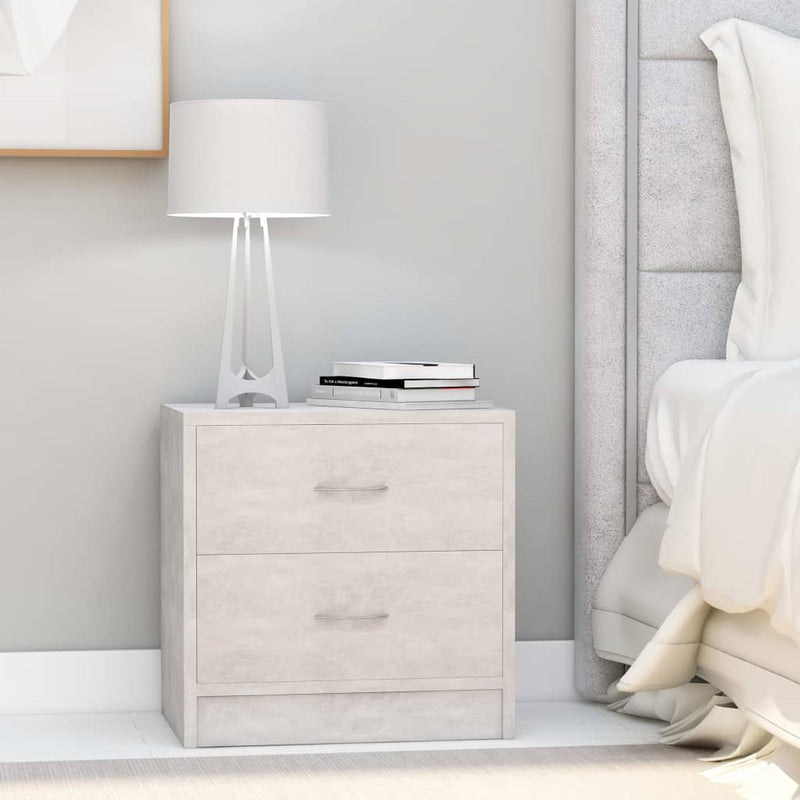 Bedside Cabinets 2 pcs Concrete Grey 40x30x40 cm Engineered Wood Payday Deals