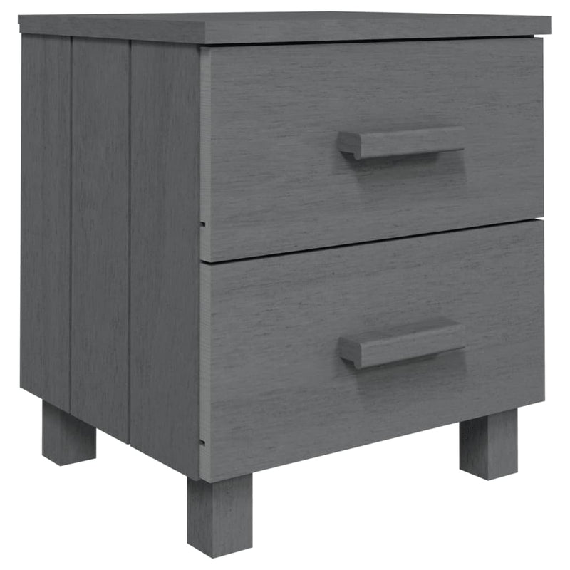 Bedside Cabinets 2 pcs Dark Grey 40x35x44.5 cm Solid Wood Pine Payday Deals