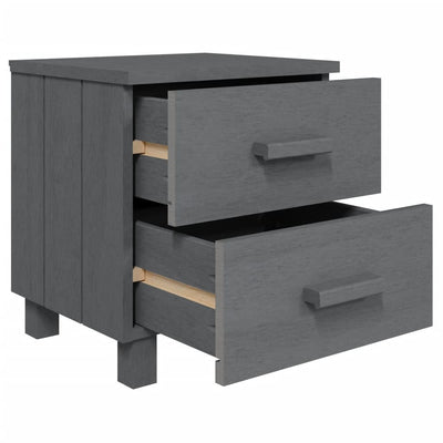 Bedside Cabinets 2 pcs Dark Grey 40x35x44.5 cm Solid Wood Pine Payday Deals