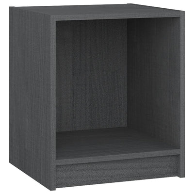 Bedside Cabinets 2 pcs Grey 35.5x33.5x41.5 cm Solid Pinewood Payday Deals
