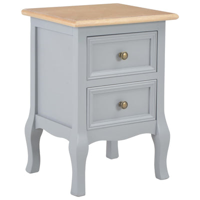 Bedside Cabinets 2 pcs Grey 35x30x49 cm MDF Payday Deals