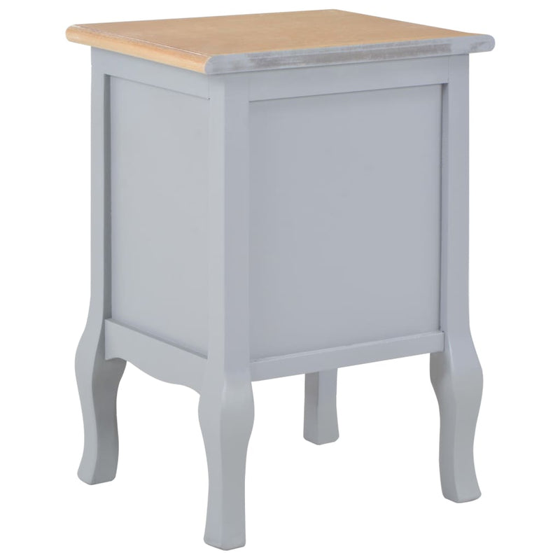 Bedside Cabinets 2 pcs Grey 35x30x49 cm MDF Payday Deals