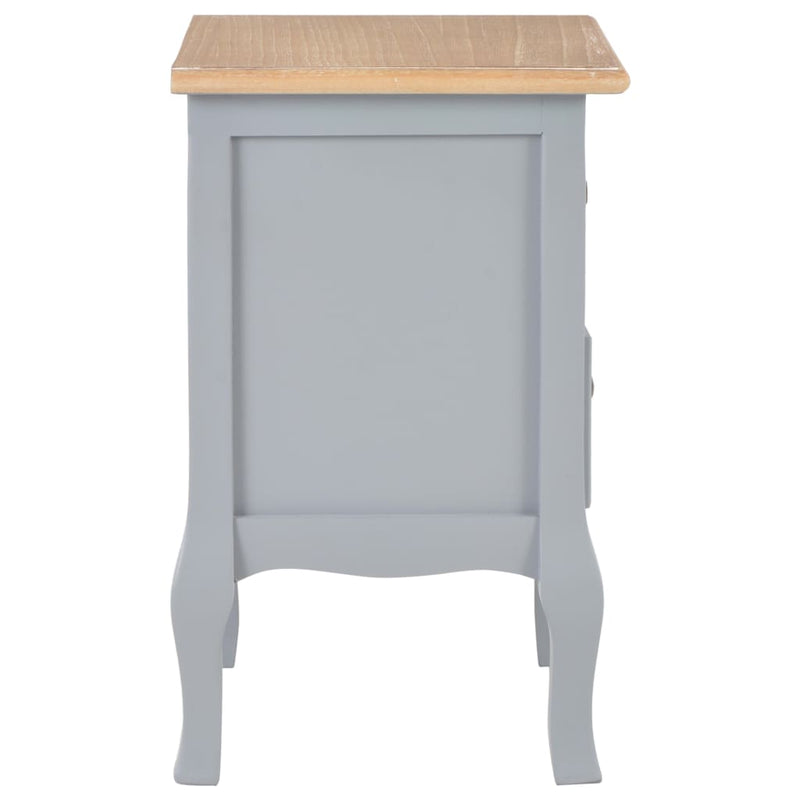 Bedside Cabinets 2 pcs Grey 35x30x49 cm MDF Payday Deals
