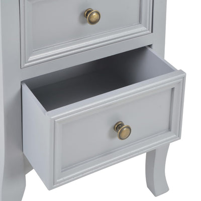 Bedside Cabinets 2 pcs Grey 35x30x49 cm MDF Payday Deals