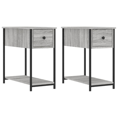 Bedside Cabinets 2 pcs Grey Sonoma 30x60x60 cm Engineered Wood Payday Deals
