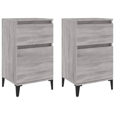 Bedside Cabinets 2 pcs Grey Sonoma 40x35x70 cm Payday Deals
