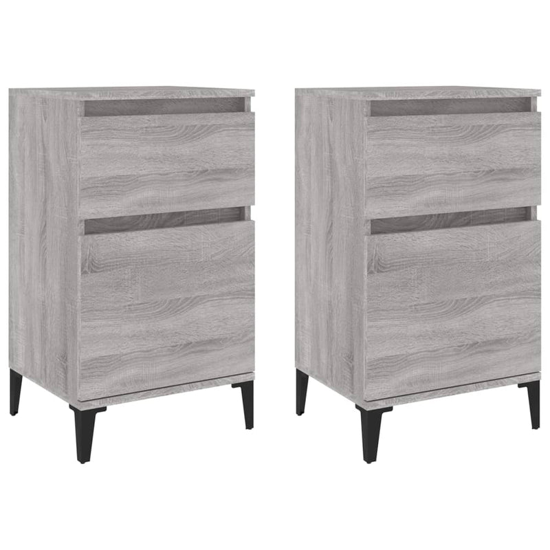 Bedside Cabinets 2 pcs Grey Sonoma 40x35x70 cm Payday Deals