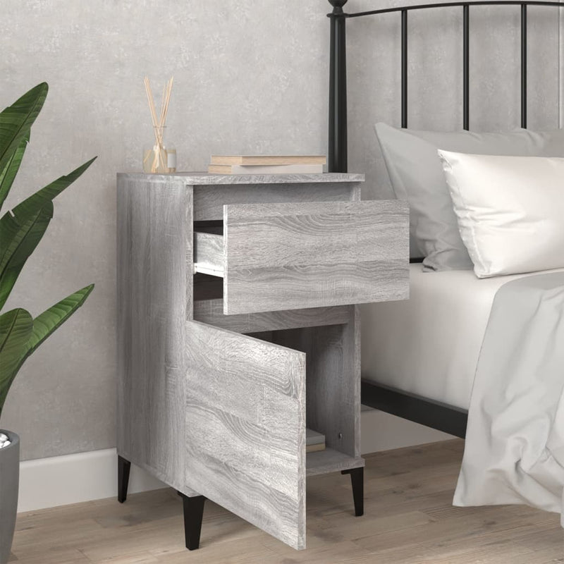 Bedside Cabinets 2 pcs Grey Sonoma 40x35x70 cm Payday Deals