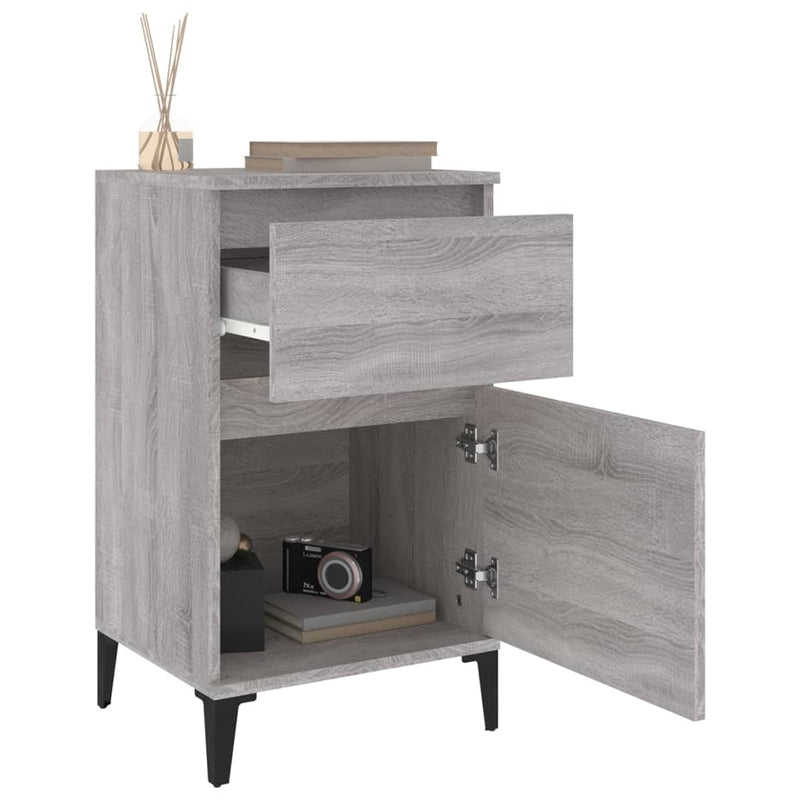 Bedside Cabinets 2 pcs Grey Sonoma 40x35x70 cm Payday Deals