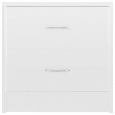 Bedside Cabinets 2 pcs High Gloss White 40x30x40 cm Engineered Wood Payday Deals