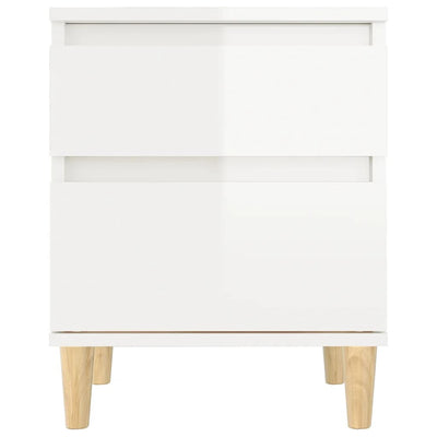 Bedside Cabinets 2 pcs High Gloss White 40x35x50 cm Payday Deals