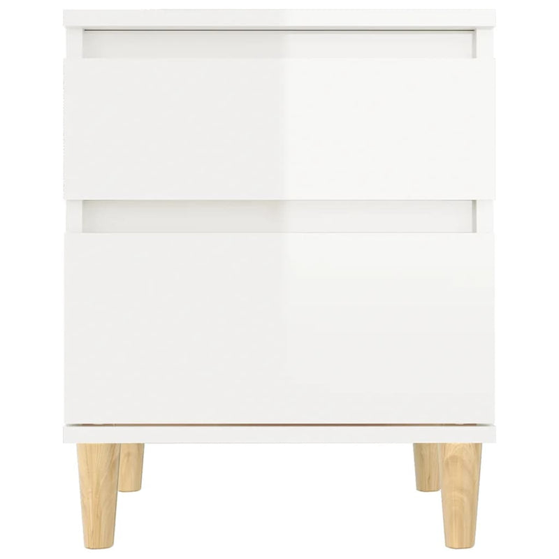 Bedside Cabinets 2 pcs High Gloss White 40x35x50 cm Payday Deals