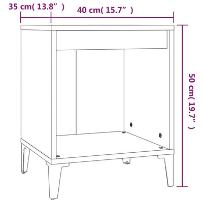 Bedside Cabinets 2 pcs High Gloss White 40x35x50 cm Payday Deals