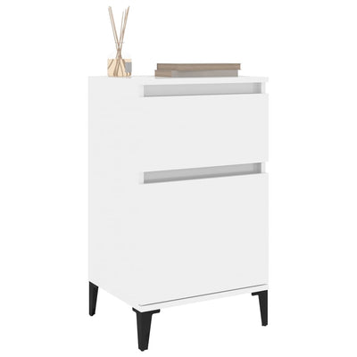 Bedside Cabinets 2 pcs High Gloss White 40x35x70 cm Payday Deals