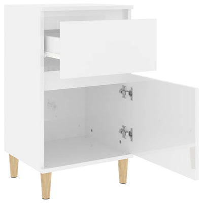 Bedside Cabinets 2 pcs High Gloss White 40x35x70 cm Payday Deals