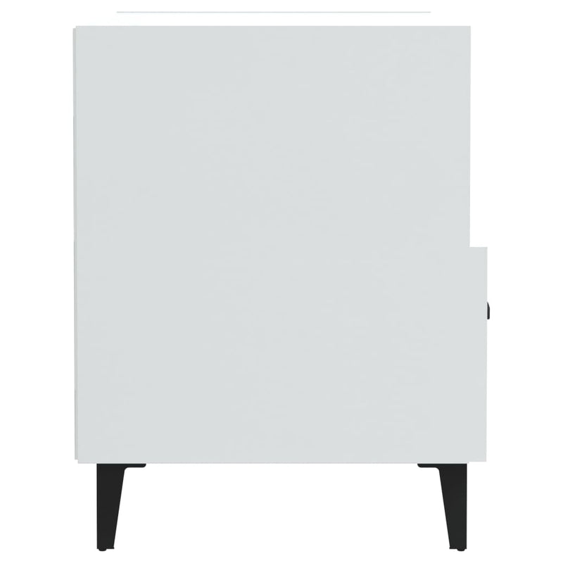 Bedside Cabinets 2 pcs High Gloss White Engineered Wood Payday Deals